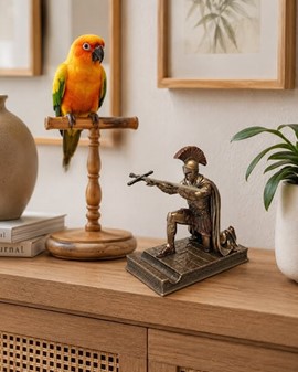 SKULPTURER TIL HJEMMET. Romersk Centurion Figur - Kuglepensholder