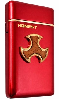 Unik rød turbo lighter. Elegant gave til hende med kraftig flamme