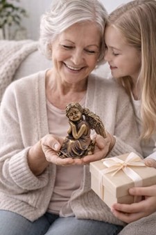 Drømmende Engle Figur. Den perfekte, personlige gave til mormor