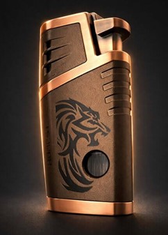 Cigar Lighter. Kobber stormlighter med dobbelt Jet flamme og punch