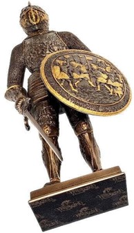 Ridderfigur i Bronze: Ægte Historisk Elegance til Dit Hjem