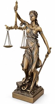 Justitia Figur i Bronze. Den Flotteste Gave til Advokat og Jurist