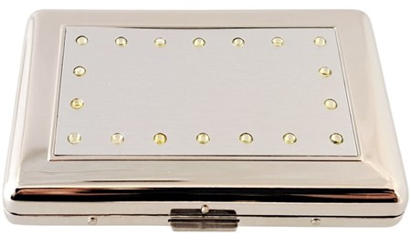 Elegant cigaret etui med kortplads og Swarovski-krystaller