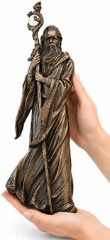 Oplev Mystisk Skønhed med Merlin. Bronze Dekorativ Figur til Hjemmet