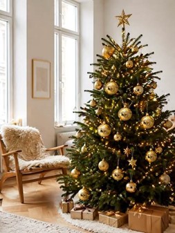 Unik julepynt. Polske håndlavet guld blank julekugler med dekoration