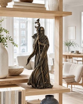 Oplev Mystisk Skønhed med Merlin. Bronze Dekorativ Figur til Hjemmet