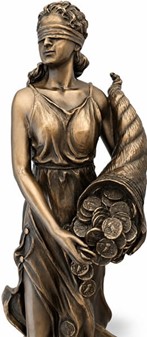 Fortuna figur i bronze. Giv lykke i bryllupsgave