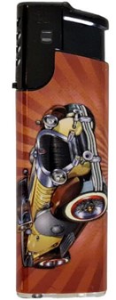 LIGHTER MED BILLEDE. Engangslightere med billeder af retro biler 5 stk
