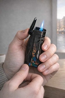 Turbolighter til cigarer. Eksklusiv stormlighter med jetflamme