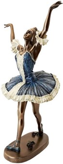 SMÅ GAVER TIL PIGE. Smuk og billig bronzefigur af ballerina i dans