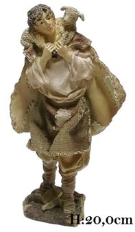 JULEGAVE. Hellige Familie, sæt med 9 stk porcelæn / gips figurer