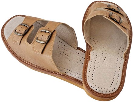 SOMMER LÆDER SLIPPERS HERRE. hjemme sandaler til manden med spænder
