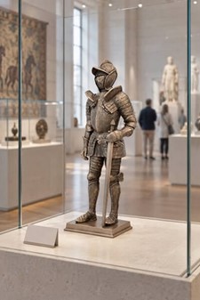 Bronzefigur af Ridder i Rustning. Gaven til Venskab og Styrke