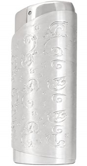 KVALITETS LIGHTER. Elegant lighter i sølv med "Good Luck"