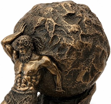 Sisyfos Bronze Figur. Et Symbol på Vedholdenhed og Dekorativ Elegance