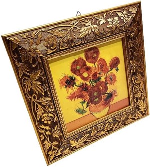 JULEGAVER HENDE. "Solsikker" af Vincent van Gogh. Miniature til gave
