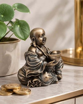 Buddha Figur. Bring held og overskud ind i hjemmet med bronze Buddha