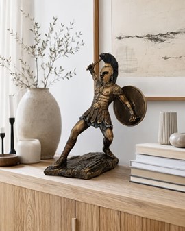 Hektor af Troja – episk bronzefigur til stue dekoration eller gave