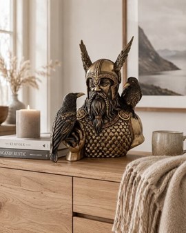 Odin Skulptur til Hjemmet. Odin Buste der styrer din stue!
