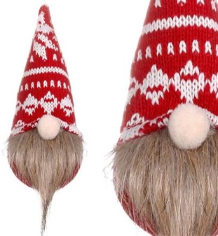 Julepynt nisser. Sød julenisse til at hænge på juletræet. H: 15 cm