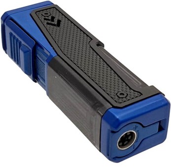 Sort blå cigar lighter. Stormlighter med kraftig firedobbelt flamme