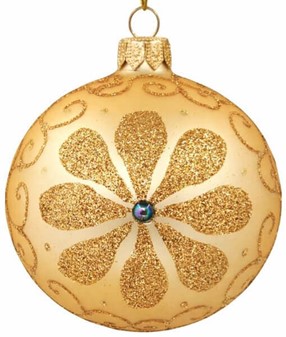 Guldfeber på Juletræet! 6 Matte Julekugler med Glimmer-Wow! Ø 8 cm