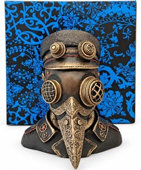 DEKORATION TIL STUEN. Impossant figur af Pestlægen i Steampunk stil