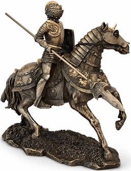 Ridder på hest statue. En Stue Dekoration Med Historie og Sjæl