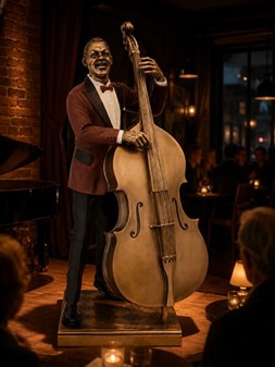JAZZ KONTRABASSIST FIGUR | Julegave til Musiker og Musikelskeren