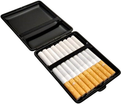 EKSKLUSIV CIGARETETUI LÆDER. Smagfuld ægte læder etui til cigaretter