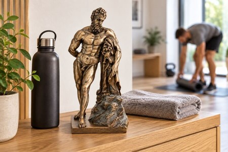 Monumental Herkules figur. Styrke, kunst og luksus til dit hjem