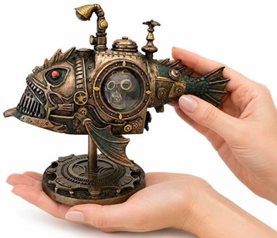 Unik ubåd figur i Steampunk-stil til kontoret eller stuen dekoration