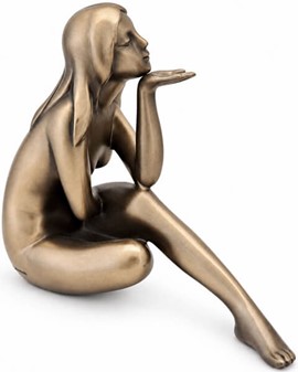 Lille figur, stor følelse. Bronzeinspiration af siddende nøgen pige