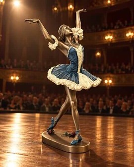 SMÅ GAVER TIL PIGE. Smuk og billig bronzefigur af ballerina i dans