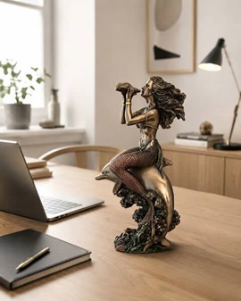 Havets Melodi. Fortryllende Figur - Mytologisk havfrue på Delfin