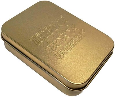 BENZIN LIGHTER. Eksklusiv Guldbarre Metal Lighter i en Gaveæske