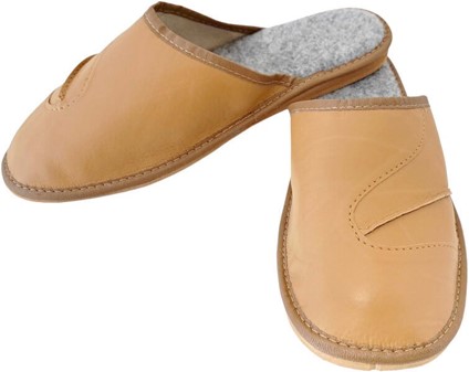 Komfortable herre hjemmesko i camel. Varme, stil og kvalitet