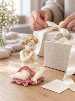 ENGEL FIGUR. Charmerende porcelæn figur. Et symbol på ro og skønhed