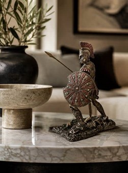 ACHILLES. Statuette af helten trojanerkrigen til hjemmet dekoration