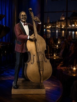 JAZZ KONTRABASSIST FIGUR | Julegave til Musiker og Musikelskeren