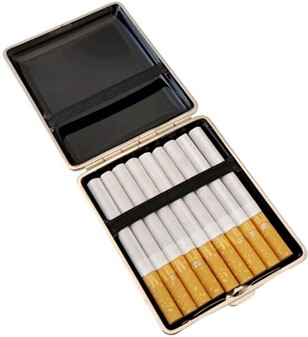 Cigaretetui i Ægte Læder. Eksklusivt Krokodille Etui fra Tyskland
