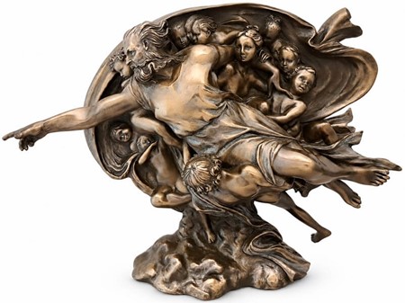 Skabelsen af Adam. Klassisk Bronzeskulptur, der ånder liv i dit hjem