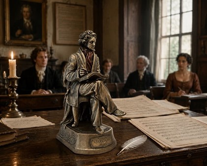 Ludwig van Beethoven Figur. Oplev genialiteten fanget i bronze