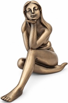 Lille figur, stor følelse. Bronzeinspiration af siddende nøgen pige