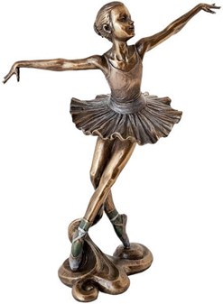 BALLERINA FIGUR. Billig dekoration til hjemmet i form smuk bronzefigur