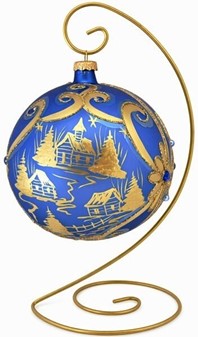 Stor Julekugle Blå. Et Uundværlig Element til Din Julepynt, Ø 15 cm
