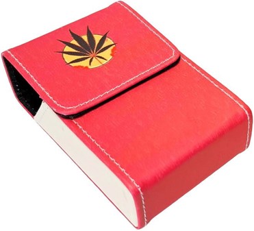 TIL CIGARETPAKKE. Elegant Øko-Læder Cigaretetui med Magnetisk Lukning