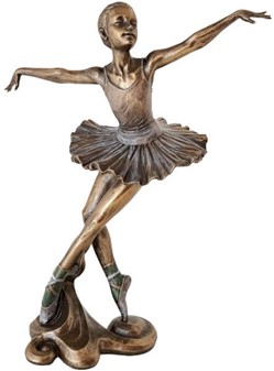 BALLERINA FIGUR. Billig dekoration til hjemmet i form smuk bronzefigur