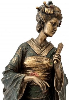 Unik bronze Geisha-skulptur . En gave fuld af elegance og tradition