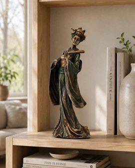 Unik bronze Geisha-skulptur . En gave fuld af elegance og tradition